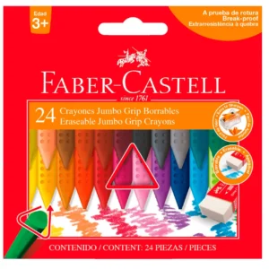 Crayones Grip Jumbo Faber-Castell Estuche x24 (DEMO)