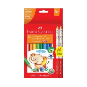 Lápices de Color Jumbo Triangular Faber-Castell x12 (DEMO)